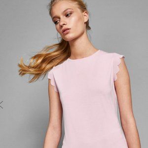 Ted Baker Scallop detail fitted T-shirt (ELLIAH)